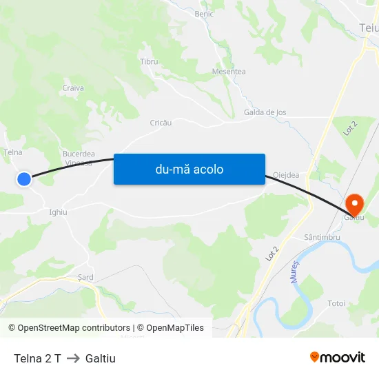 Harta de Telna 2 T către Galtiu