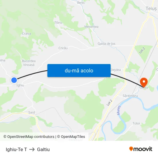 Harta de Ighiu-Te T către Galtiu