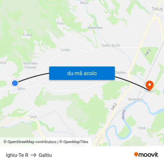 Harta de Ighiu-Te R către Galtiu