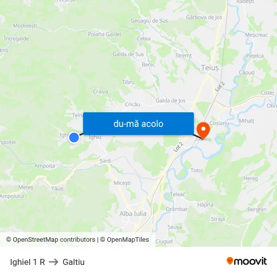 Harta de Ighiel 1 R către Galtiu