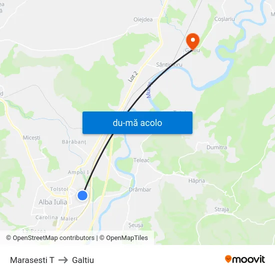 Harta de Marasesti T către Galtiu