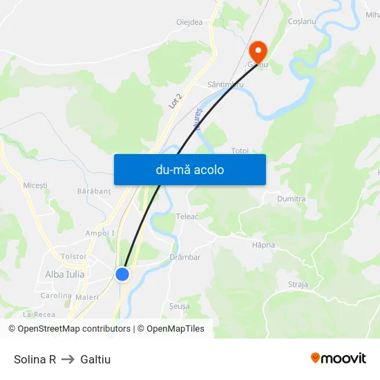 Harta de Solina R către Galtiu