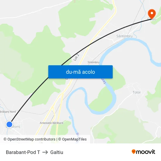 Harta de Barabant-Pod T către Galtiu