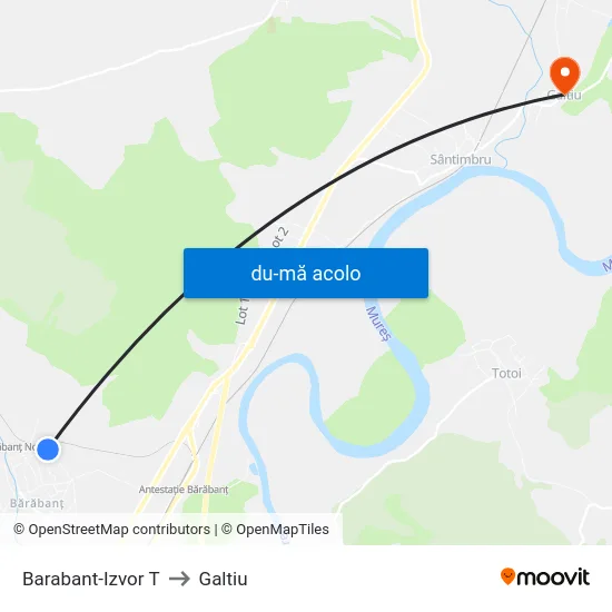 Harta de Barabant-Izvor T către Galtiu