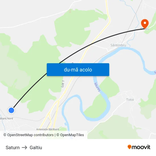 Harta de Saturn către Galtiu