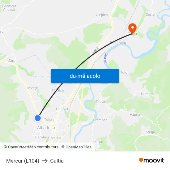 Harta de Mercur (L104) către Galtiu