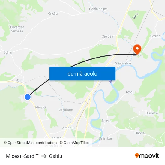 Harta de Micesti-Sard T către Galtiu