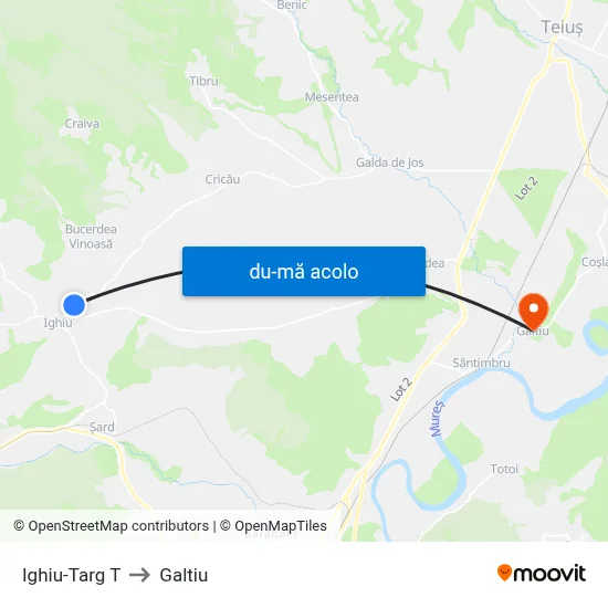 Harta de Ighiu-Targ T către Galtiu