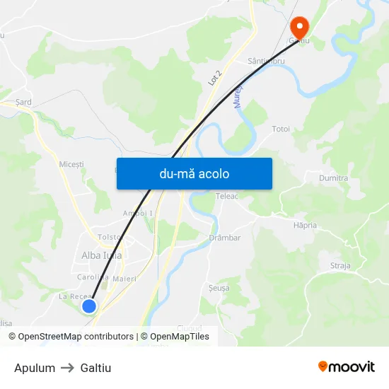 Harta de Apulum către Galtiu