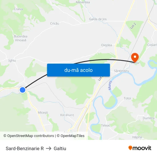 Harta de Sard-Benzinarie R către Galtiu