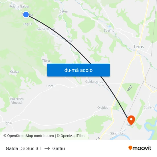 Harta de Galda De Sus 3 T către Galtiu