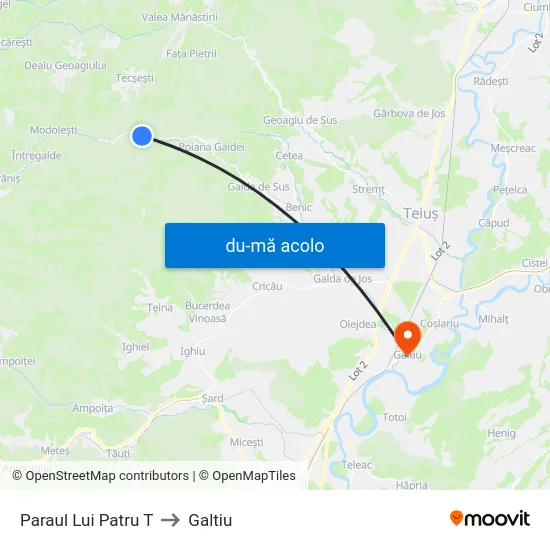 Harta de Paraul Lui Patru T către Galtiu