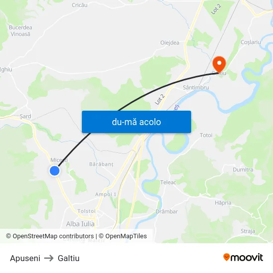 Harta de Apuseni către Galtiu