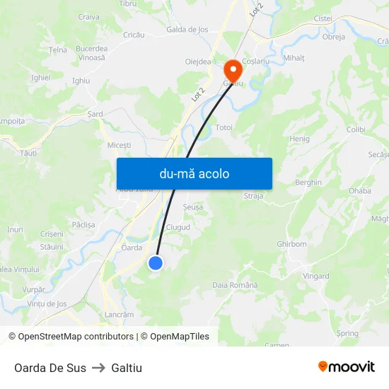 Harta de Oarda De Sus către Galtiu