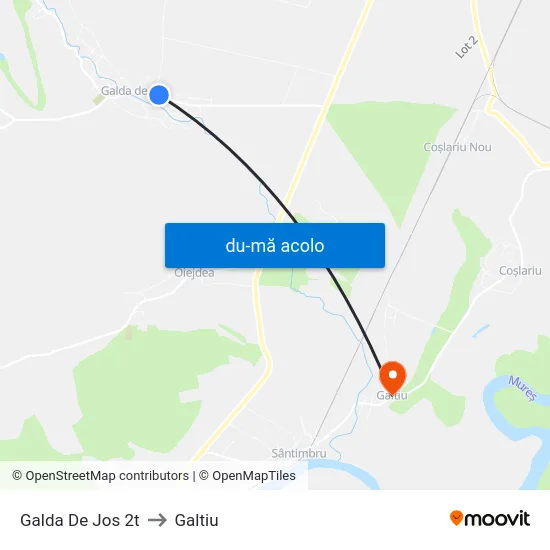 Harta de Galda De Jos 2t către Galtiu