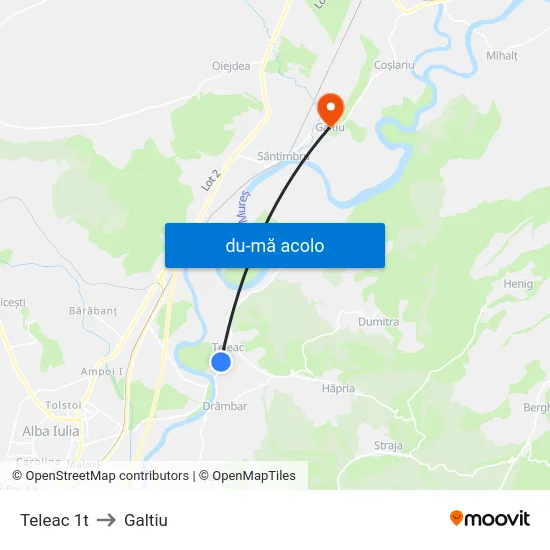 Harta de Teleac 1t către Galtiu