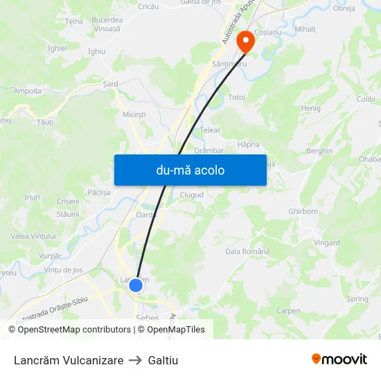 Harta de Lancrăm Vulcanizare către Galtiu