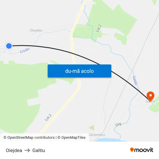 Harta de Oiejdea către Galtiu