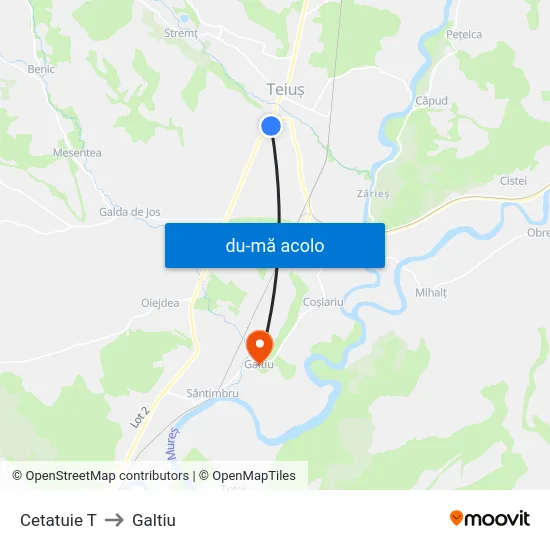 Harta de Cetatuie T către Galtiu