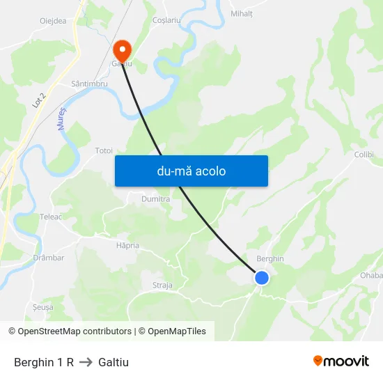 Harta de Berghin 1 R către Galtiu