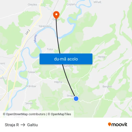 Harta de Straja R către Galtiu