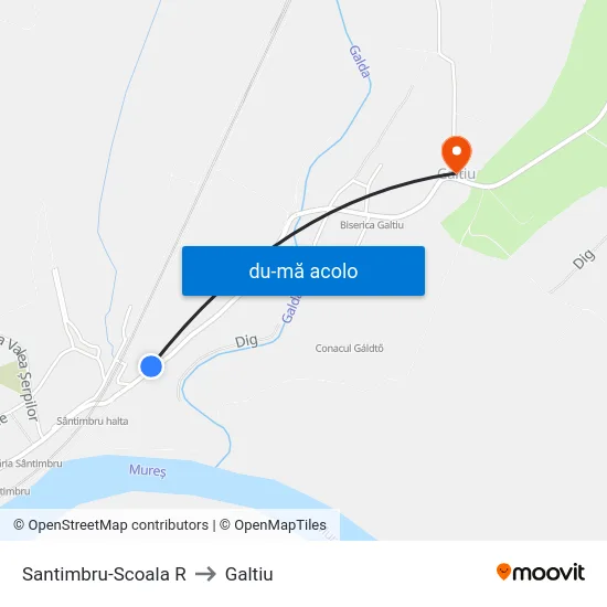 Harta de Santimbru-Scoala R către Galtiu