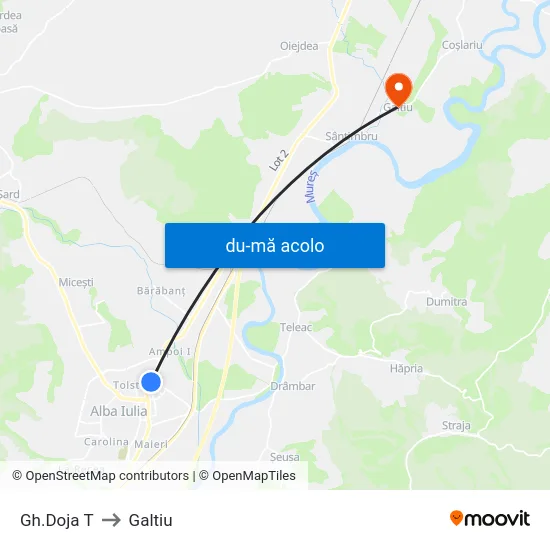 Harta de Gh.Doja T către Galtiu