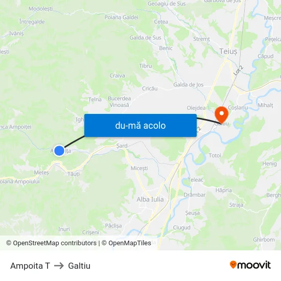 Harta de Ampoita T către Galtiu