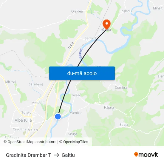 Harta de Gradinita Drambar T către Galtiu