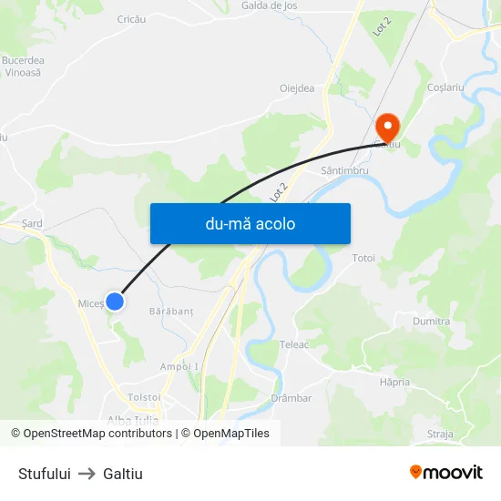 Harta de Stufului către Galtiu