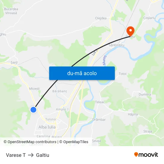 Harta de Varese T către Galtiu