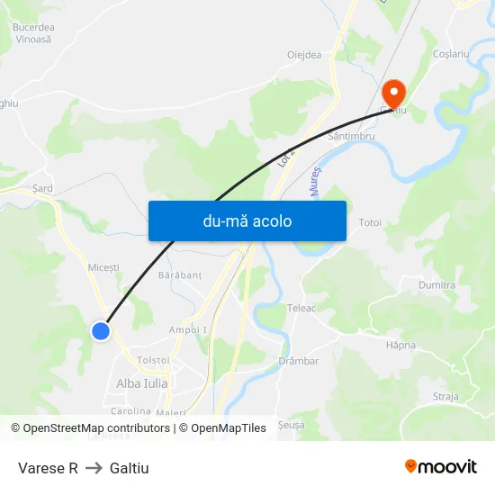 Harta de Varese R către Galtiu