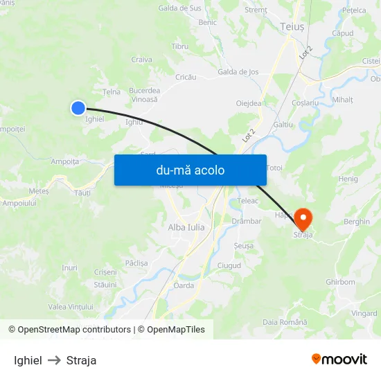 Harta de Ighiel către Straja