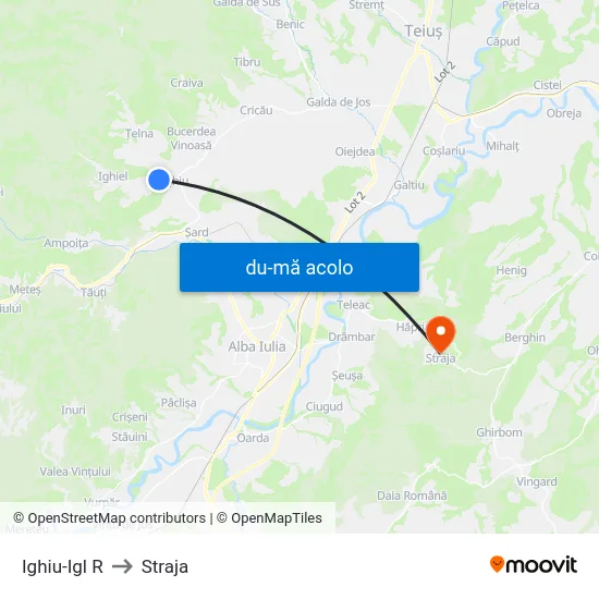 Harta de Ighiu-Igl R către Straja
