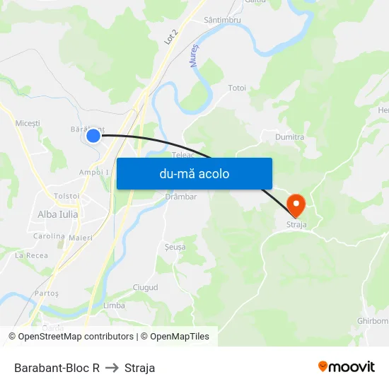 Harta de Barabant-Bloc R către Straja