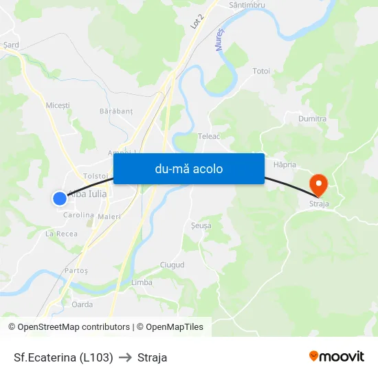 Harta de Sf.Ecaterina (L103) către Straja