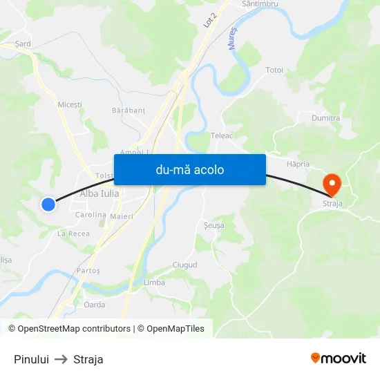 Harta de Pinului către Straja