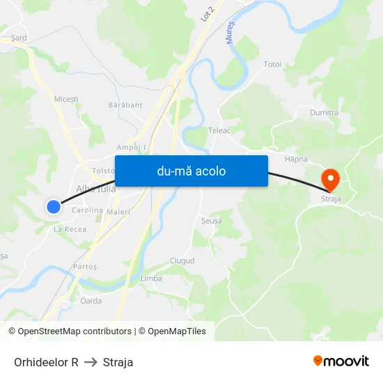 Harta de Orhideelor R către Straja