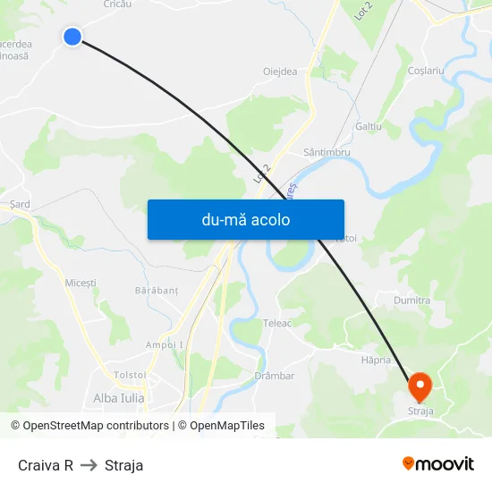 Harta de Craiva R către Straja