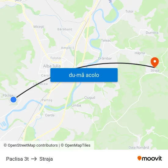 Harta de Paclisa 3t către Straja