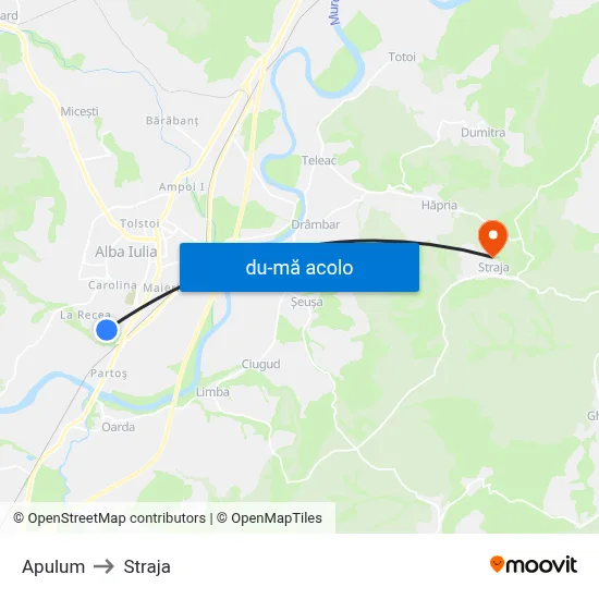 Harta de Apulum către Straja