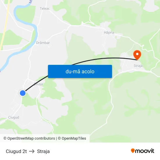 Harta de Ciugud 2t către Straja