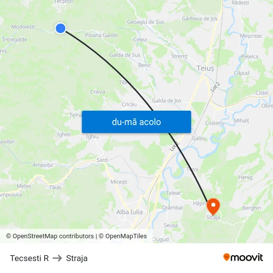 Harta de Tecsesti R către Straja