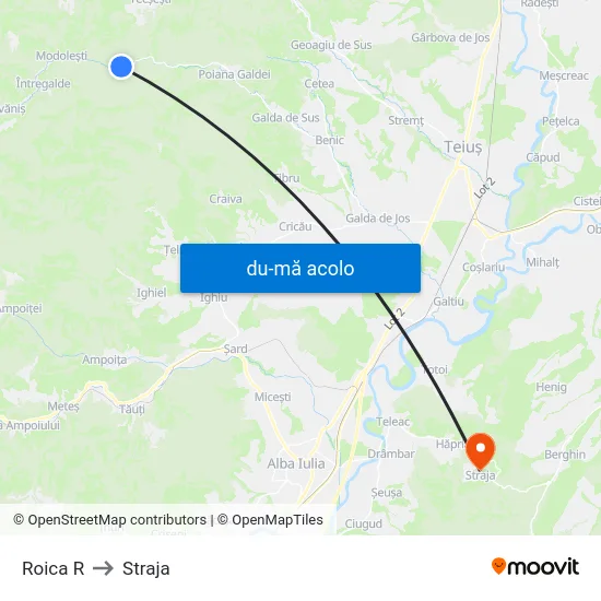 Harta de Roica R către Straja