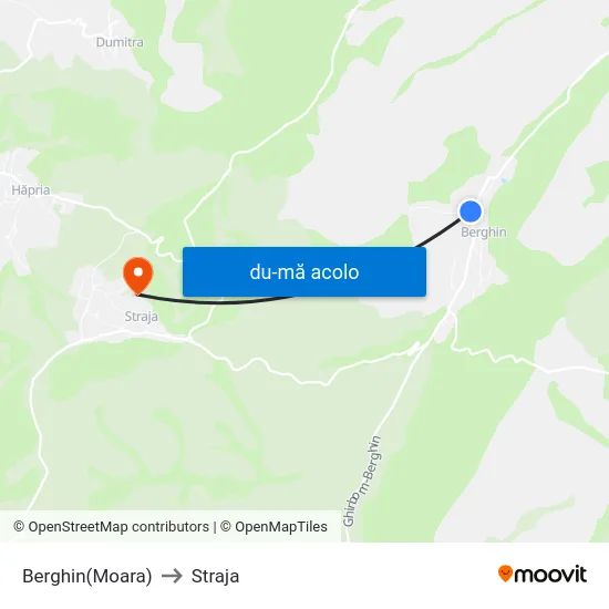 Harta de Berghin(Moara) către Straja