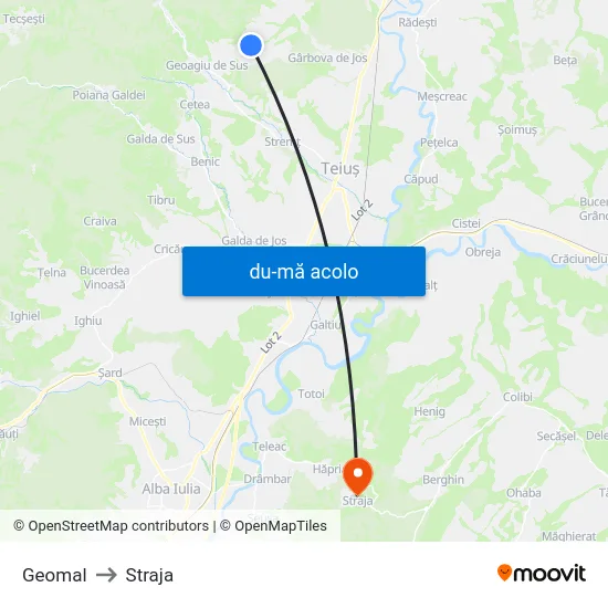 Harta de Geomal către Straja