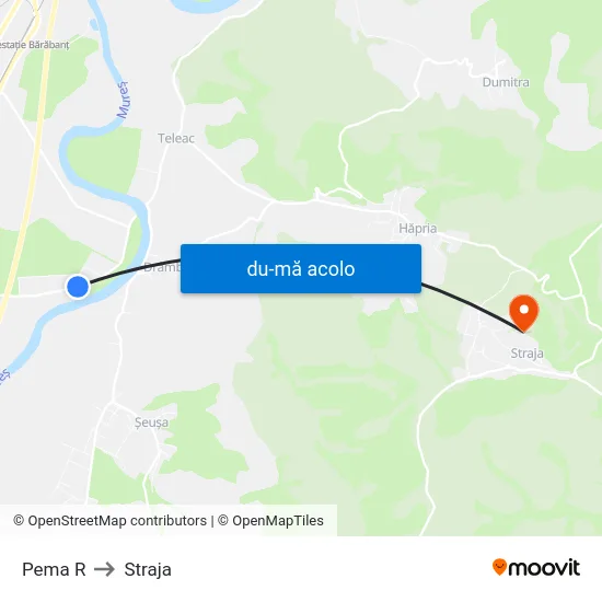 Harta de Pema R către Straja