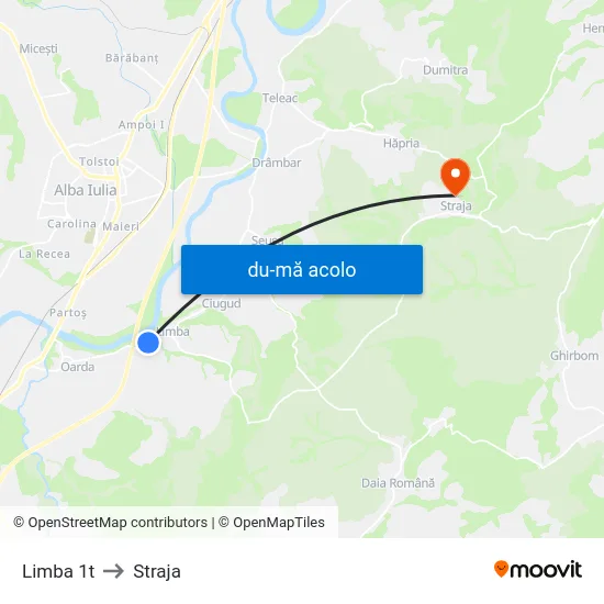 Harta de Limba 1t către Straja