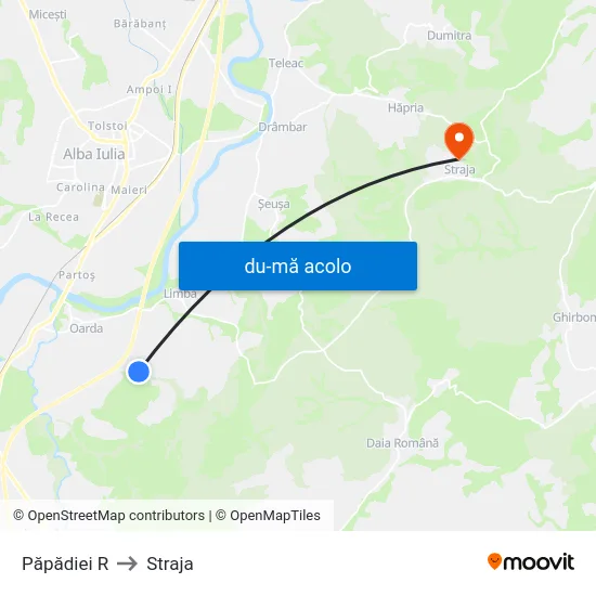 Harta de Păpădiei R către Straja