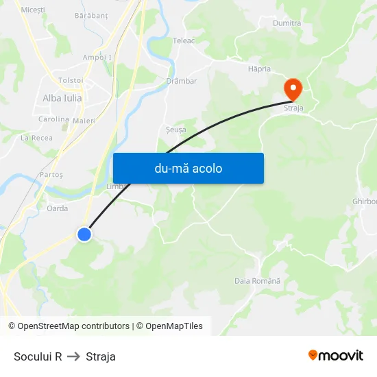 Harta de Socului R către Straja